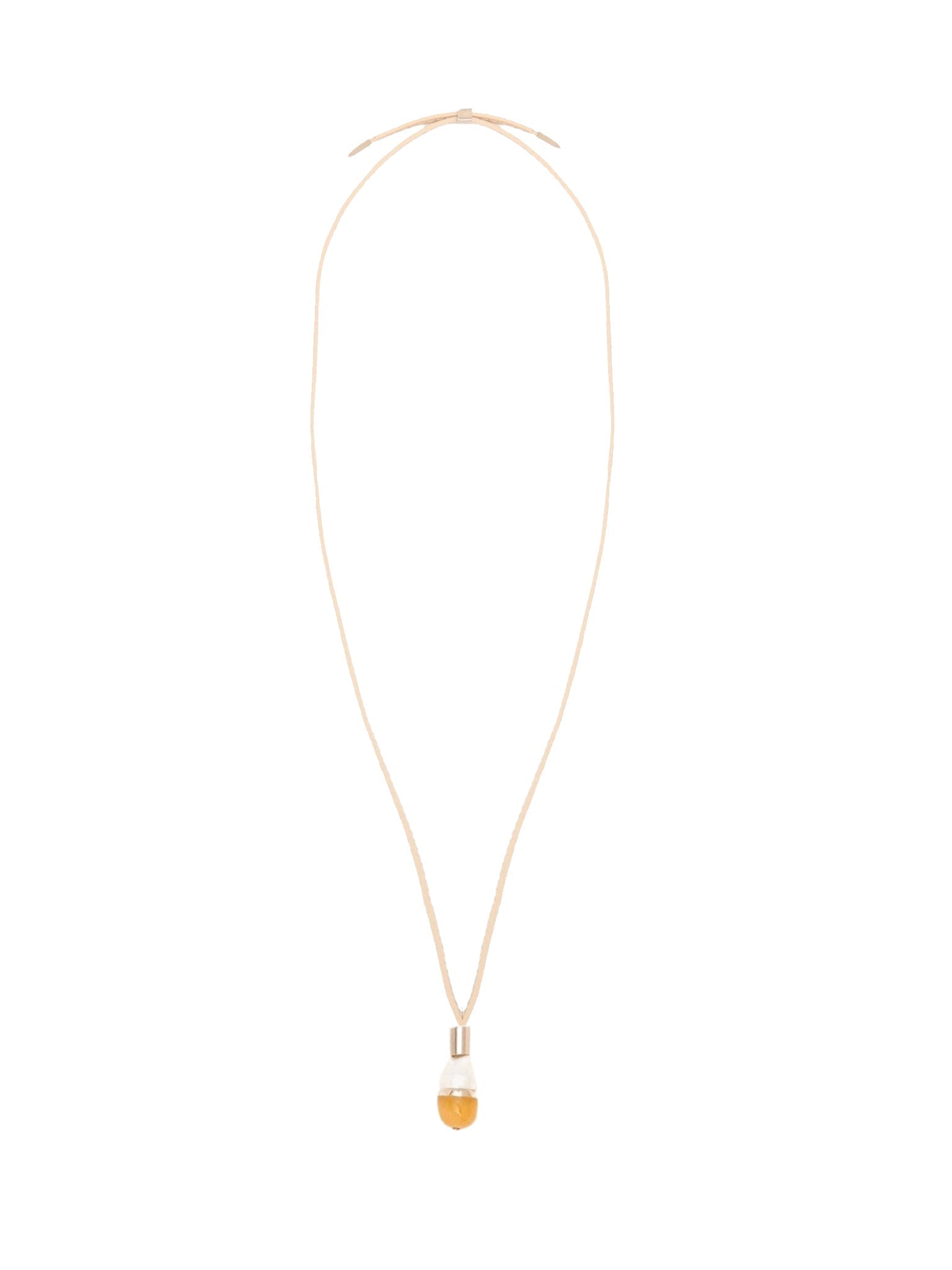 Collier Darcey en laiton - Creamy Beige