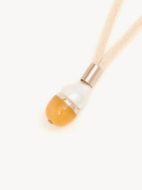 Collier Darcey en laiton - Creamy Beige