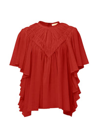 Top en gaze de laine - Coup de Coeur Rouge