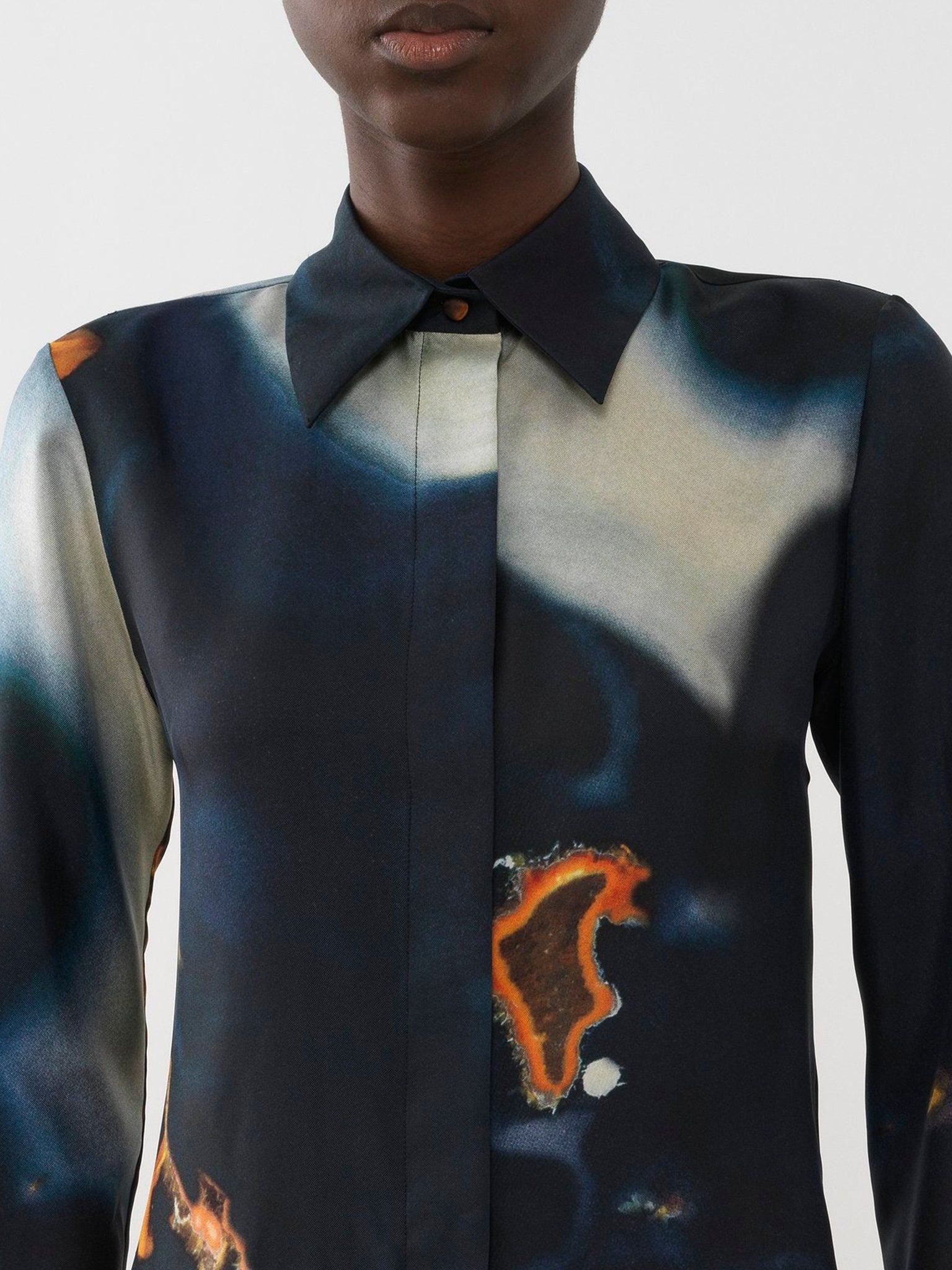 Chemise imprimée en soie - Multicolor