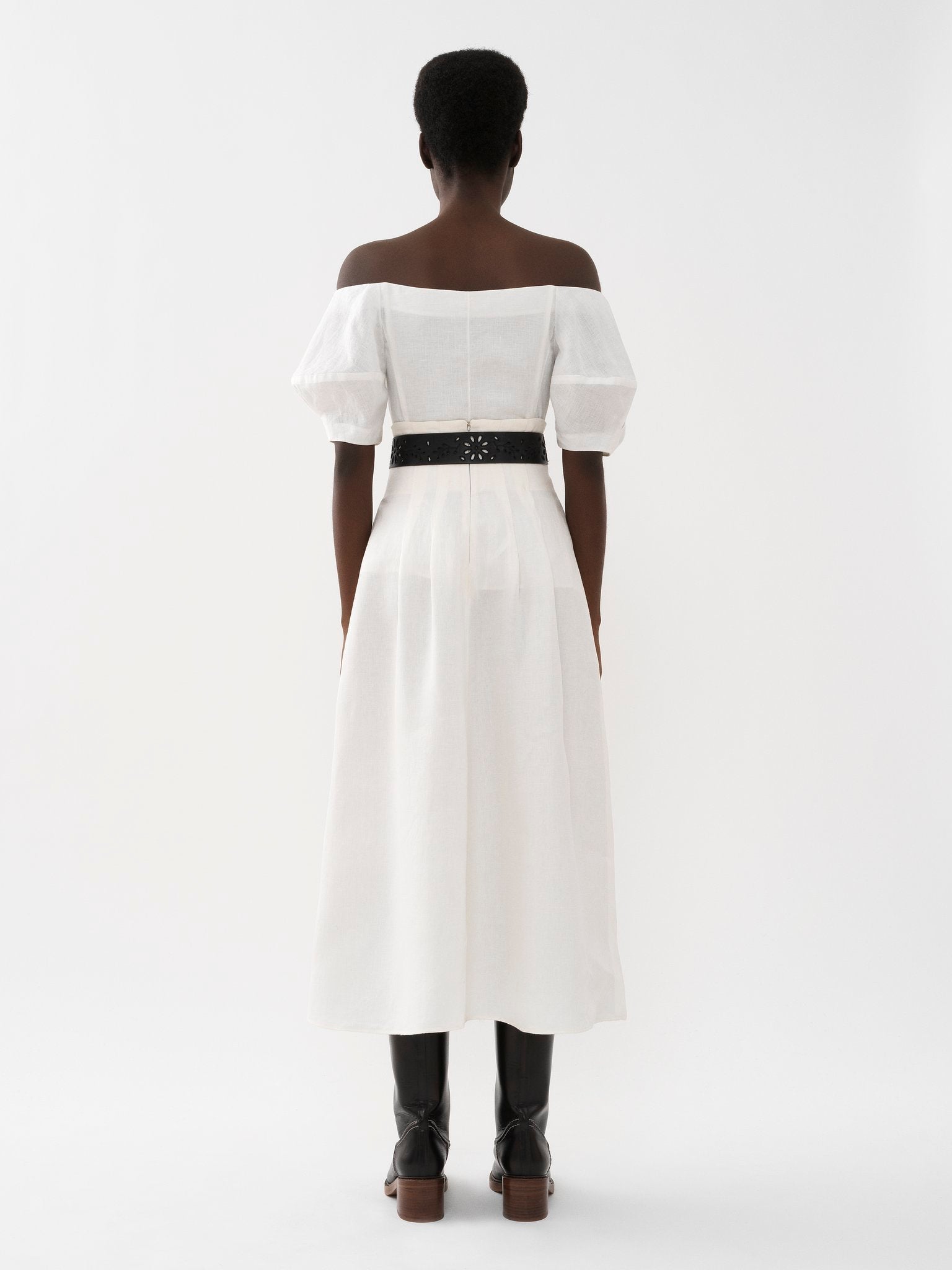 Jupe midi corset en lin - Iconic Milk