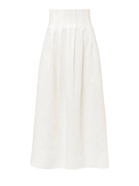 Jupe midi corset en lin - Iconic Milk