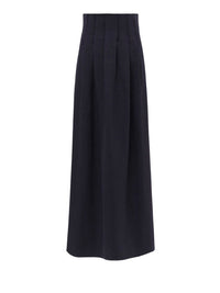 Jupe midi corset en lin - Ink Navy