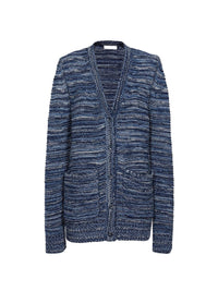 Cardigan ample à col V en cachemire - Cosmic Blue