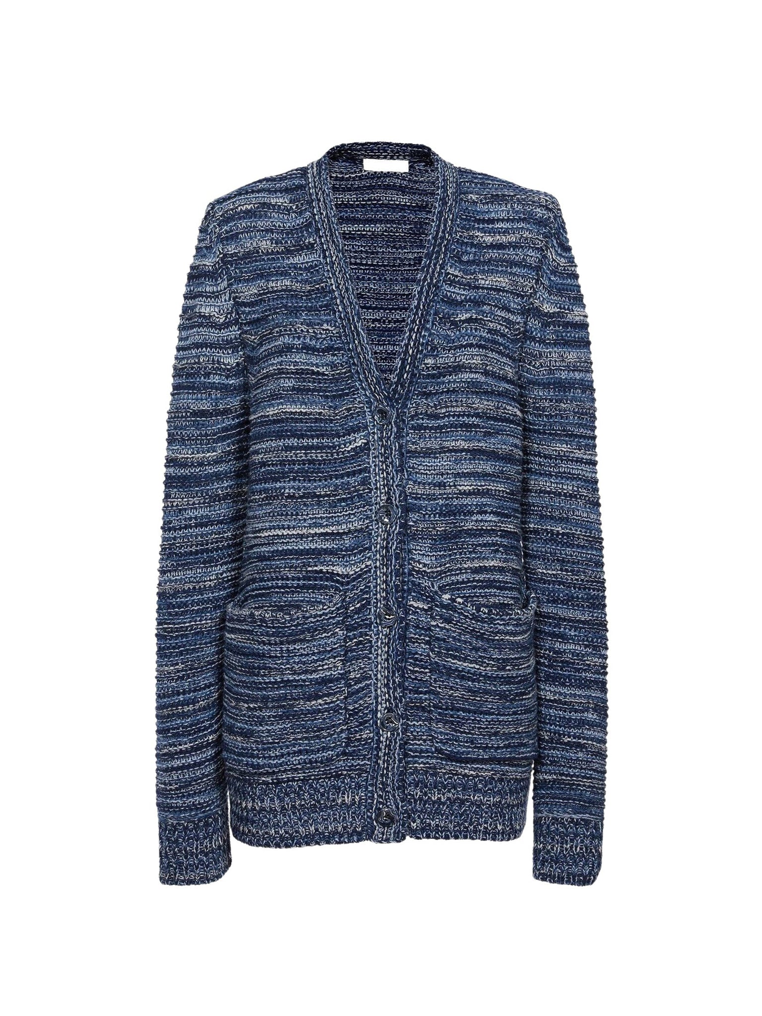 Cardigan ample à col V en cachemire - Cosmic Blue