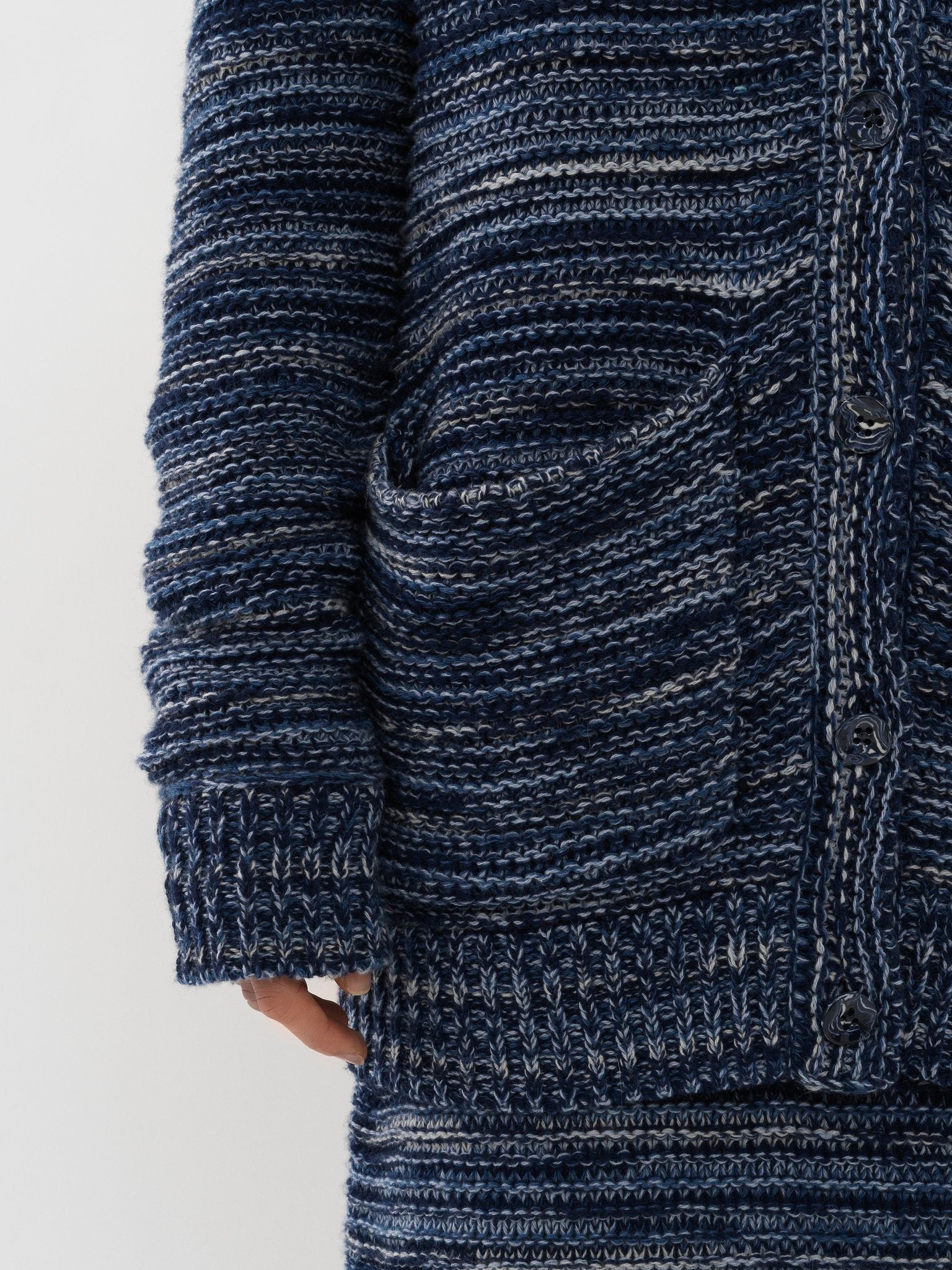 Cardigan ample à col V en cachemire - Cosmic Blue