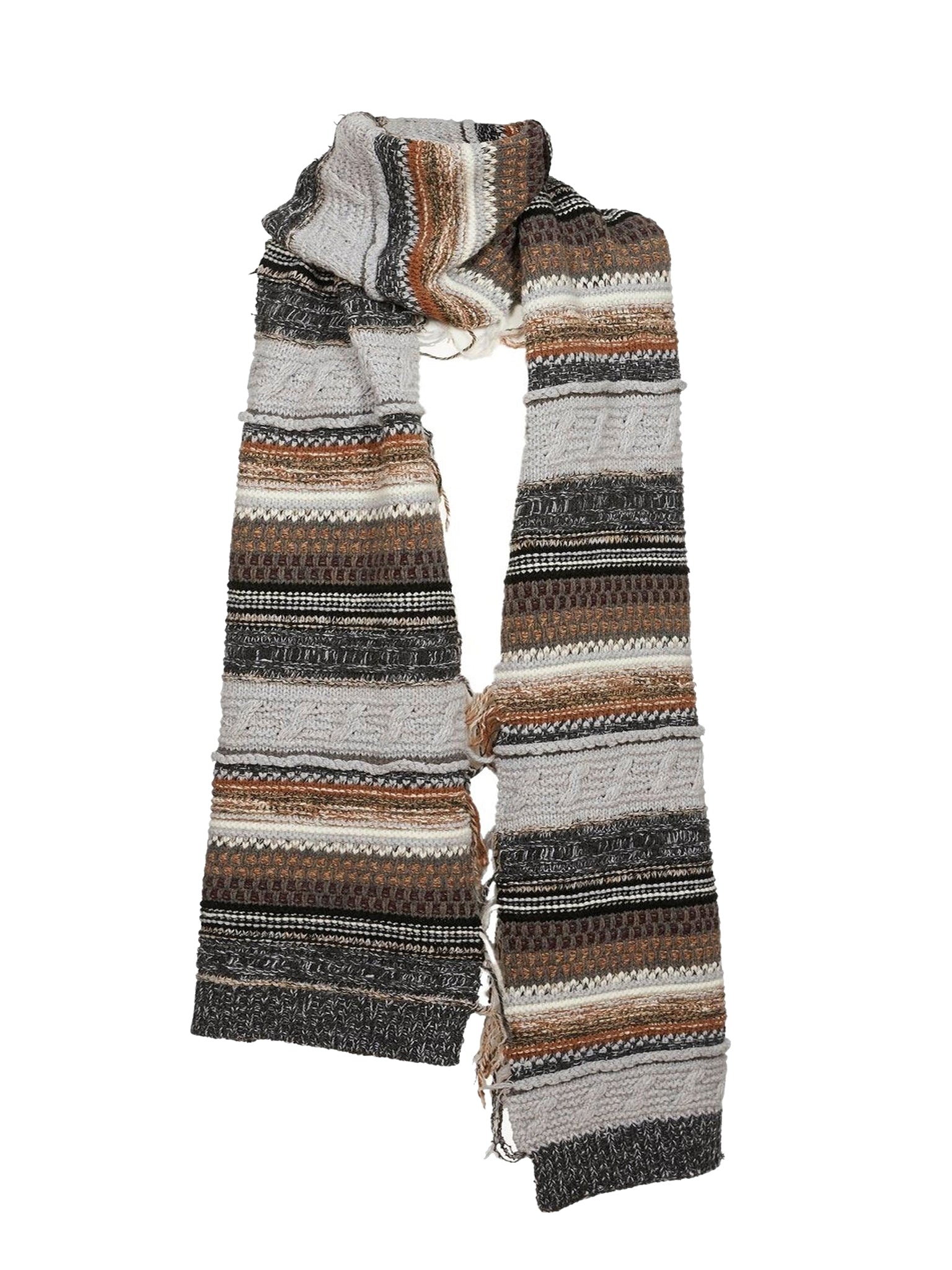 Écharpe longue en cachemire - Multicolor Grey