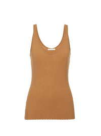 Top en tricot mérinos superfin - Marron