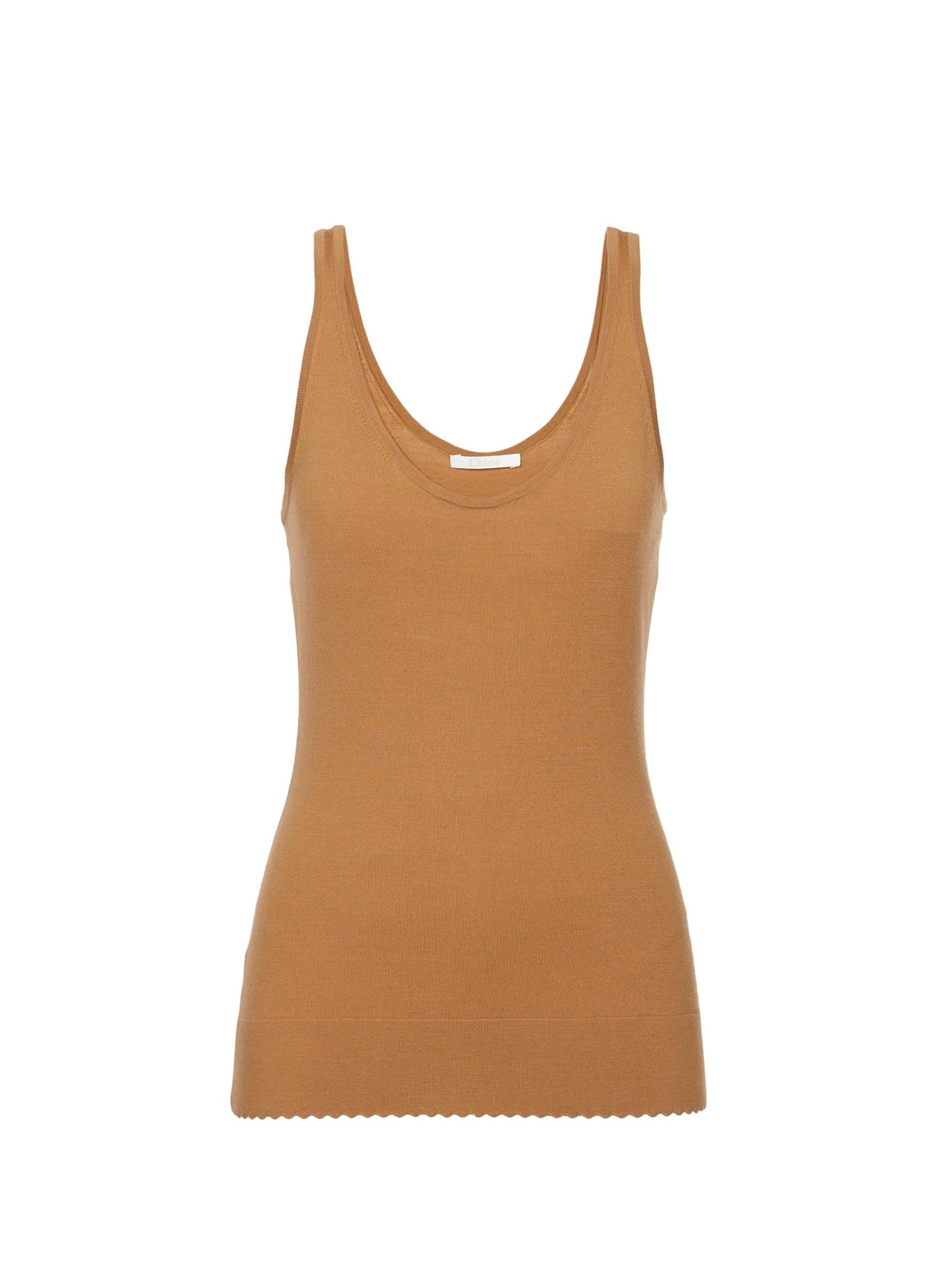 Top en tricot mérinos superfin - Marron
