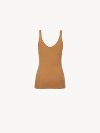 Top en tricot mérinos superfin - Marron