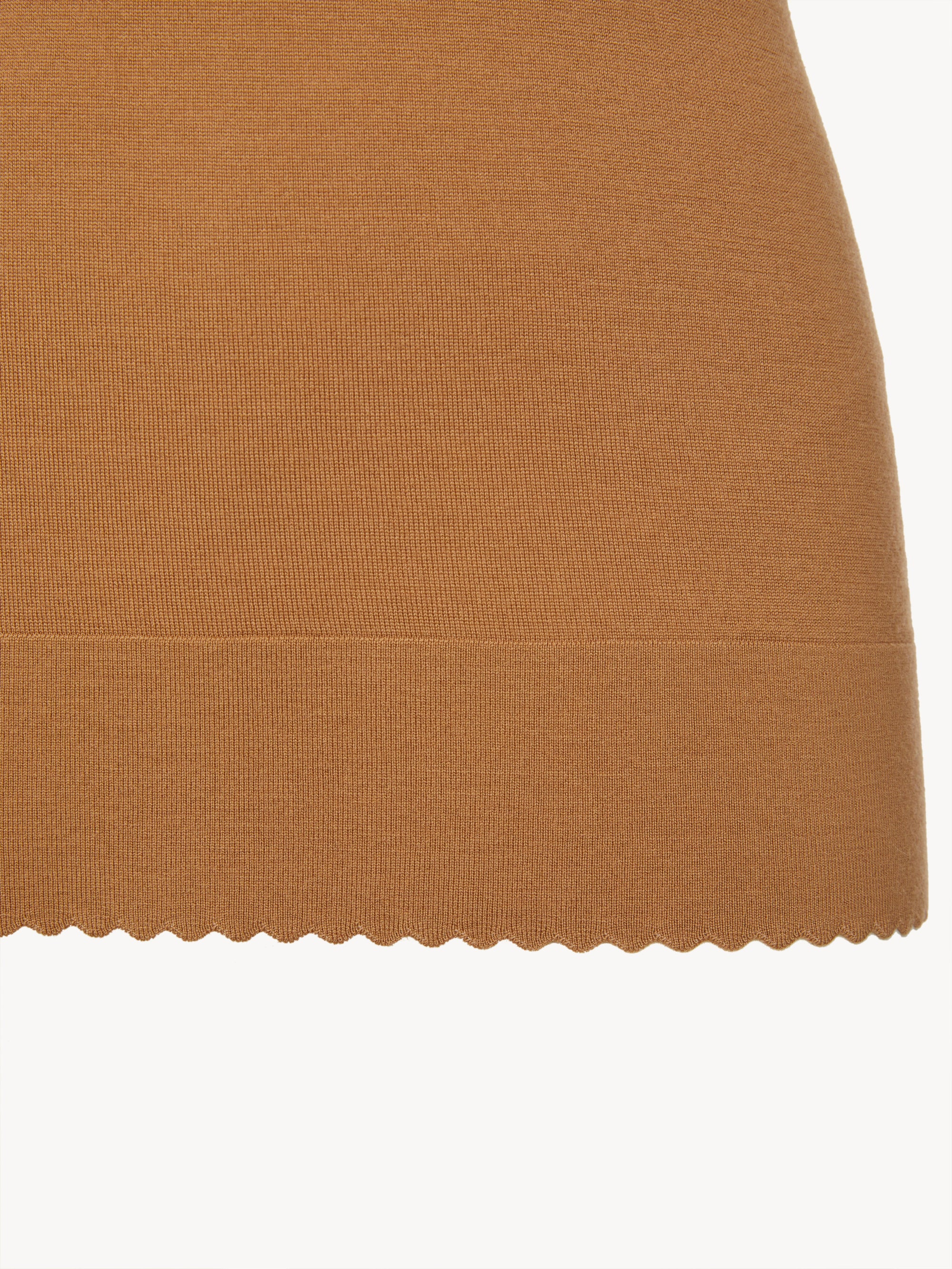 Top en tricot mérinos superfin - Marron