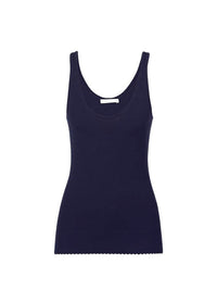 Top en tricot mérinos superfin - Iconic Navy