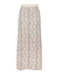 Jupe midi en cachemire - Antique White