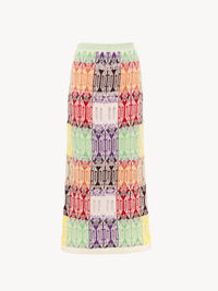 Jupe patchwork en cachemire - Multicolor