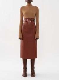 Pull à col roulé en laine - Worn Brown