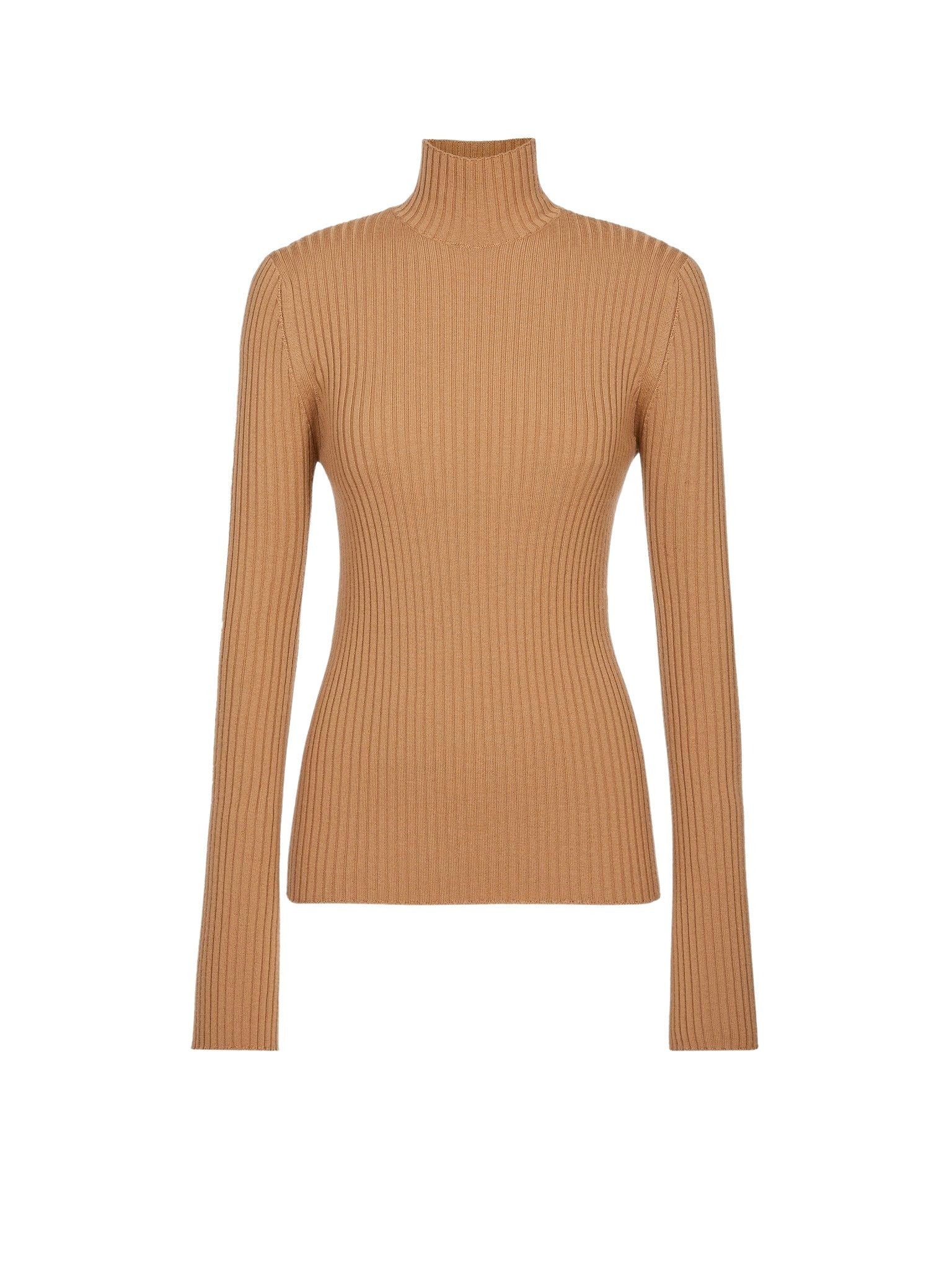 Pull à col roulé en laine - Worn Brown