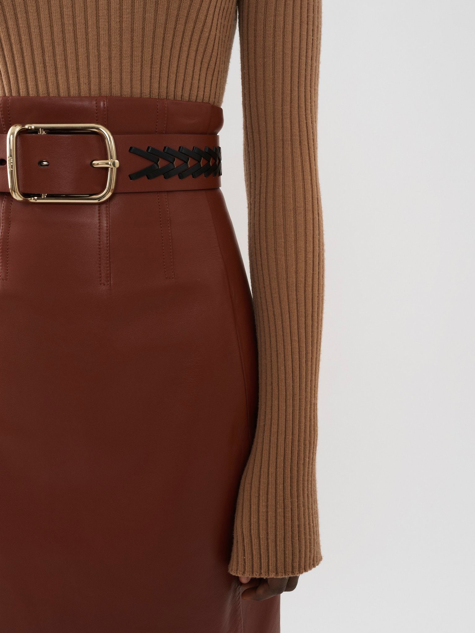 Pull à col roulé en laine - Worn Brown