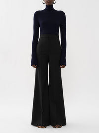 Pull à col roulé en laine - Navy