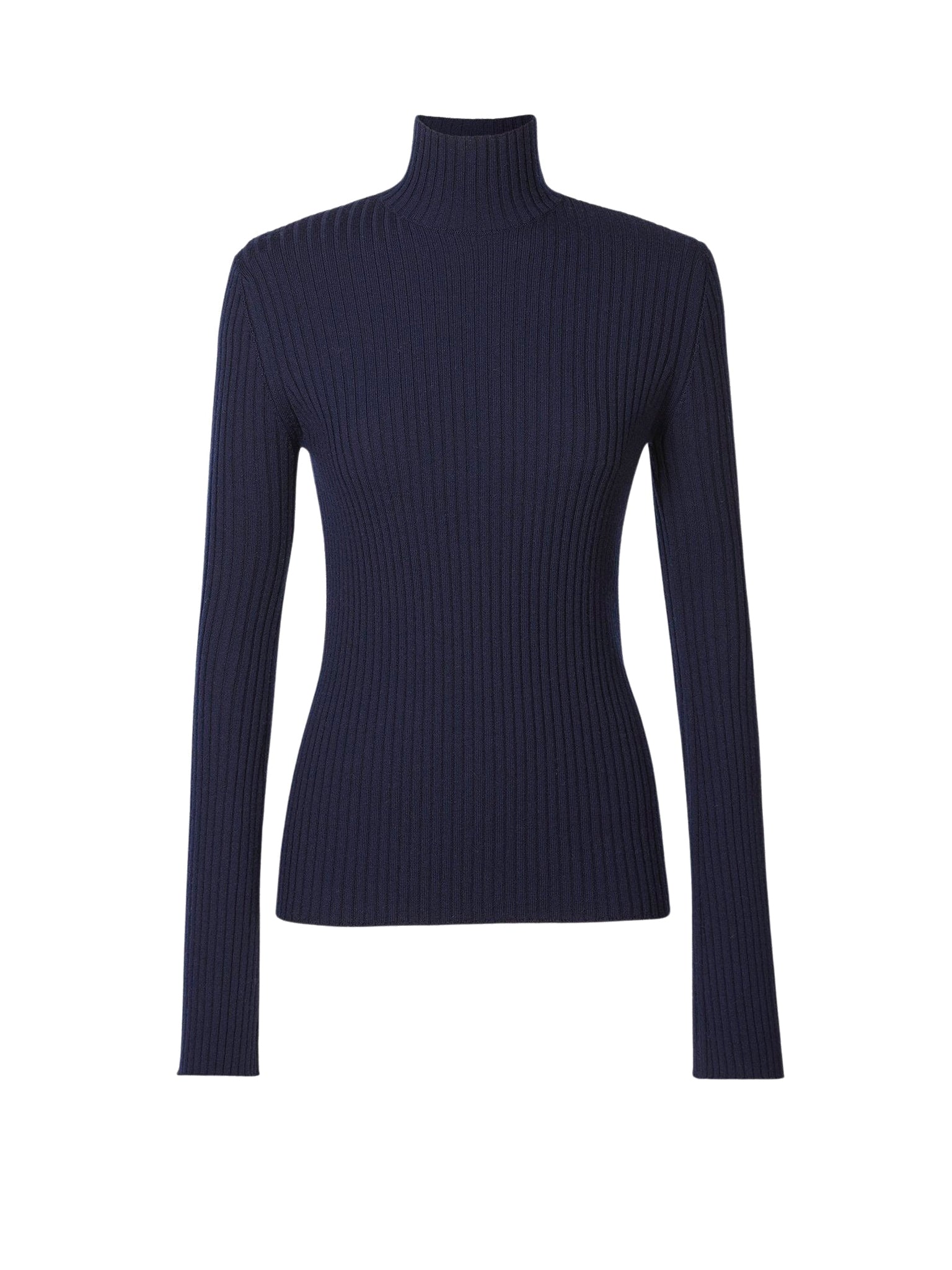 Pull à col roulé en laine - Navy