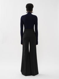 Pull à col roulé en laine - Navy