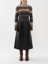 Pull à col montant en cachemire - Multicolor Grey