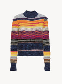 Pull à col montant en cachemire - Multicolor