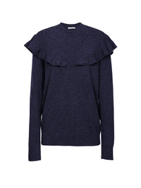 Pull volanté en cachemire - Iconic Navy