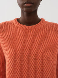 Pull ample en cachemire - Papaya Orange
