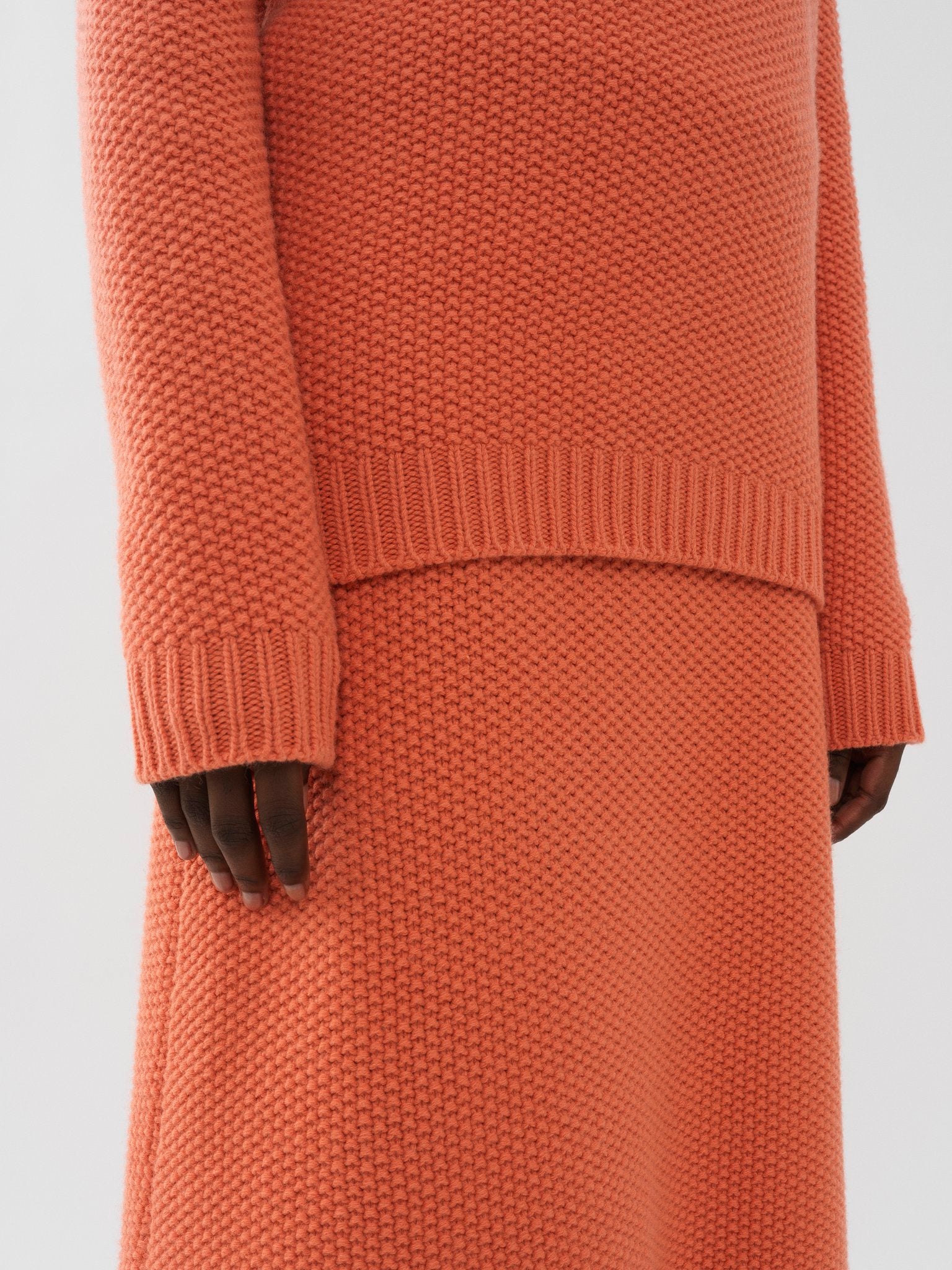 Pull ample en cachemire - Papaya Orange