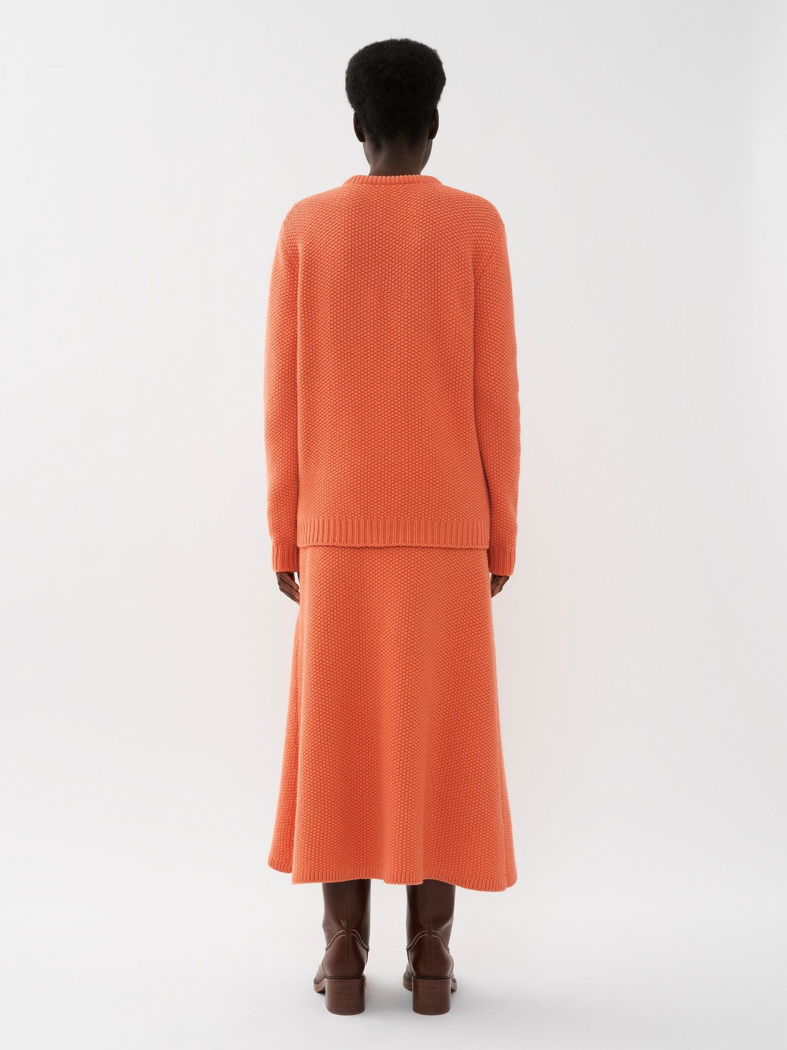 Pull ample en cachemire - Papaya Orange