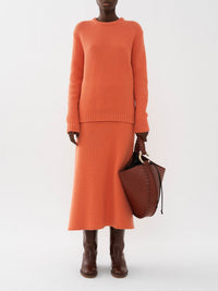 Pull ample en cachemire - Papaya Orange