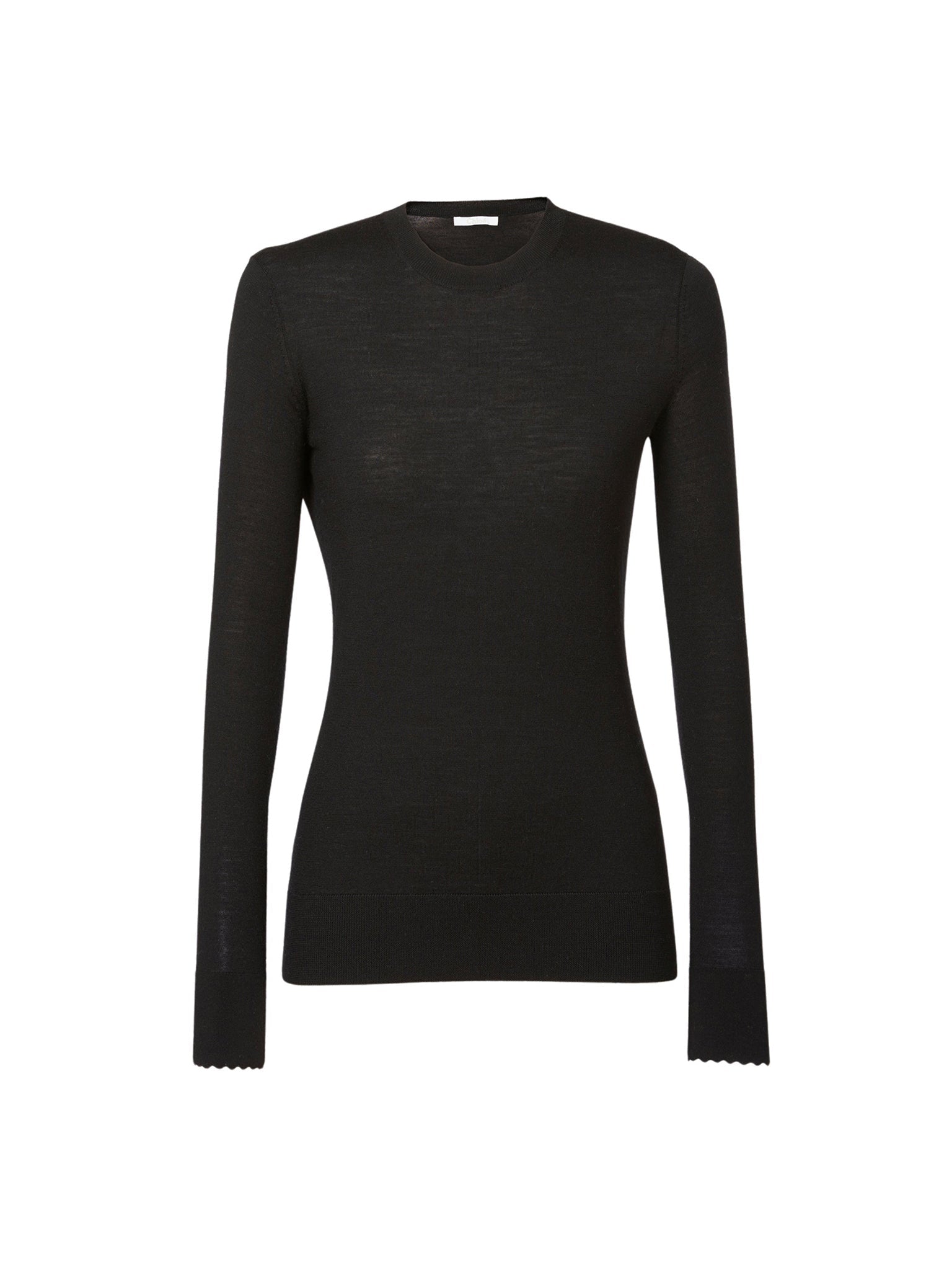 Pull en tricot mérinos super fin dans la - Black