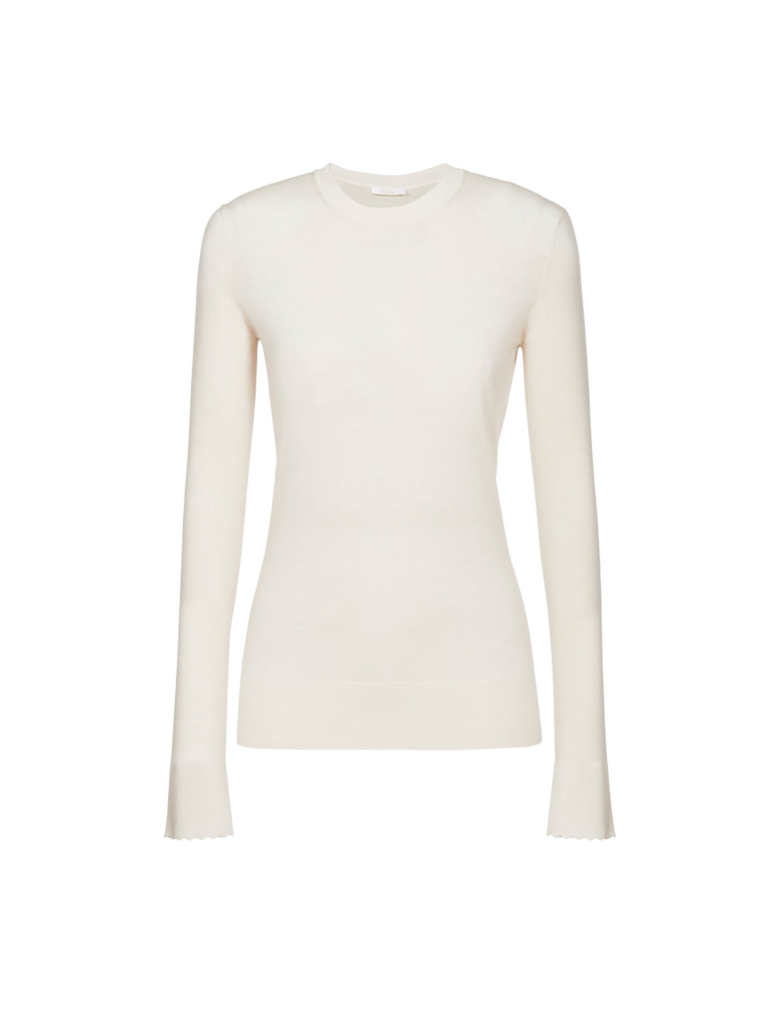 Pull en tricot mérinos super fin dans la - Poudre Blanche