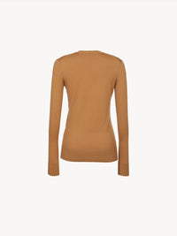 Pull en tricot mérinos super fin - Marron