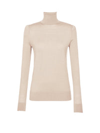 Pull en tricot mérinos super fin - Beige Sable