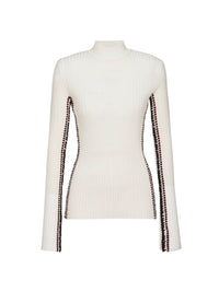 Pull à col montant en laine - White Powder