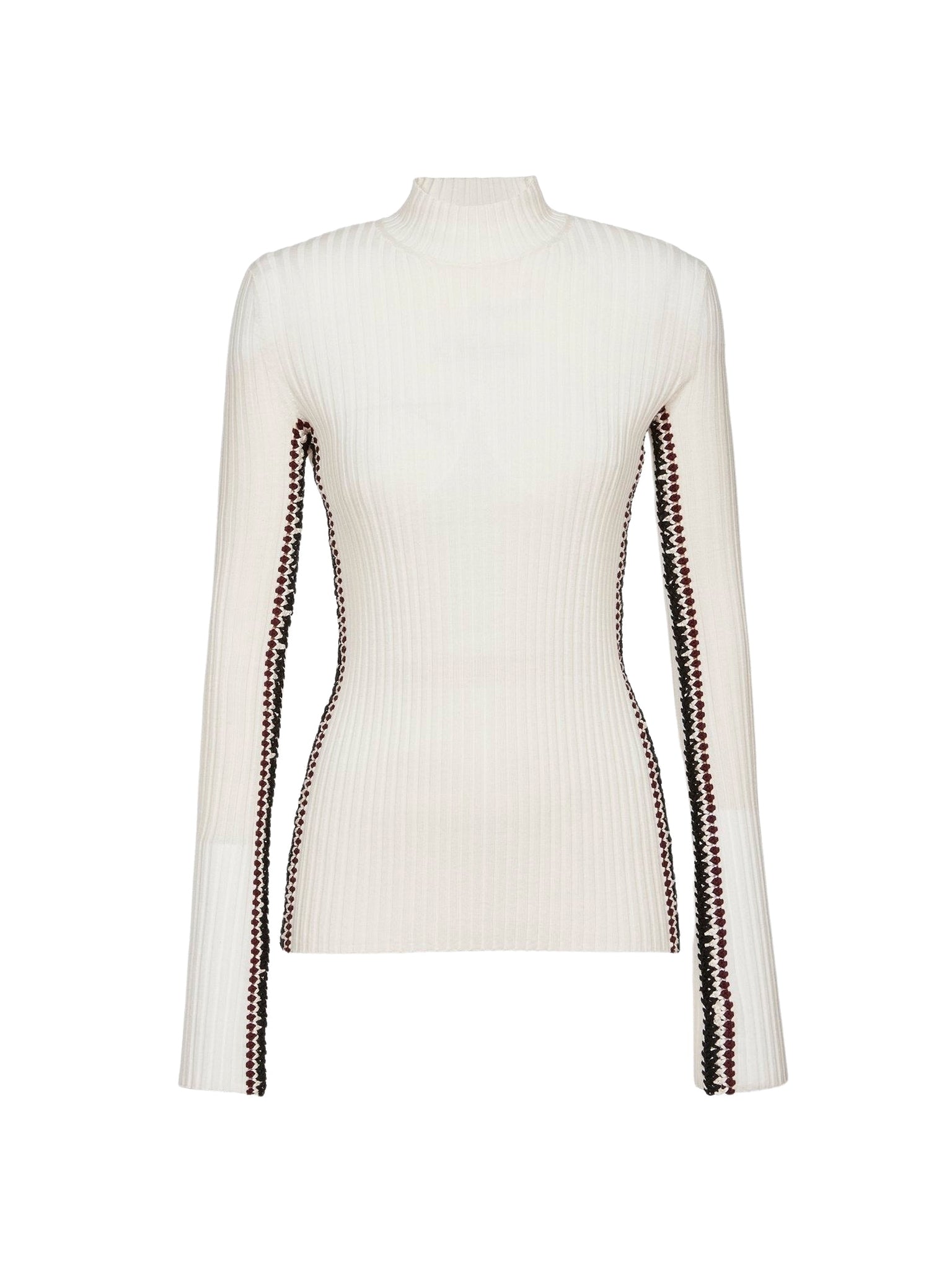 Pull à col montant en laine - White Powder
