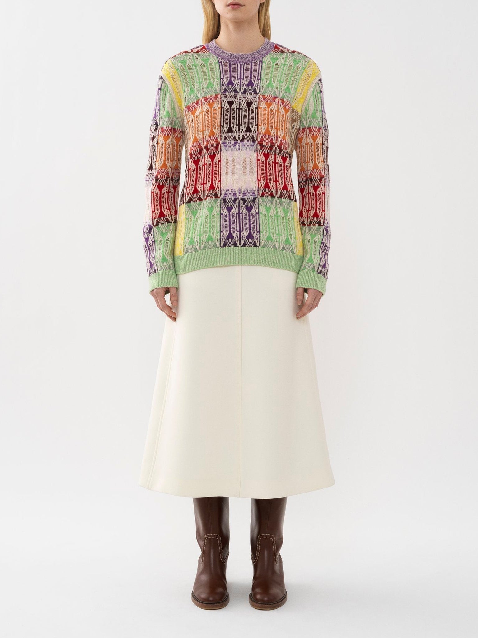 Pull ample imprimé en cachemire - Multicolor