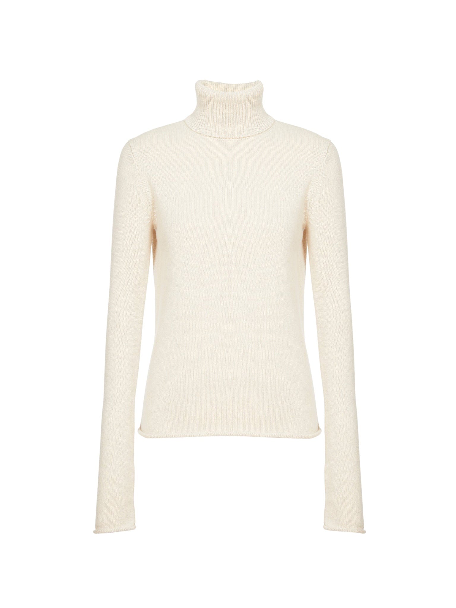 Pull col roulé en cachemire - White Powder
