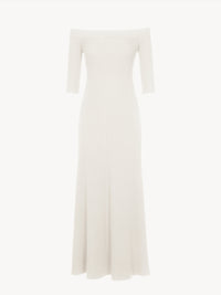 Robe épaules nues en laine - Black