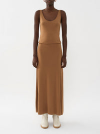 Robe en tricot mérinos ultrafin - Worn Brown