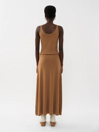 Robe en tricot mérinos ultrafin - Worn Brown