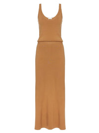 Robe en tricot mérinos ultrafin - Worn Brown