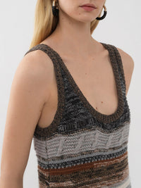 Robe sans manches en cachemire - Multicolor Grey