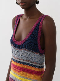Robe sans manches en cachemire - Multicolor