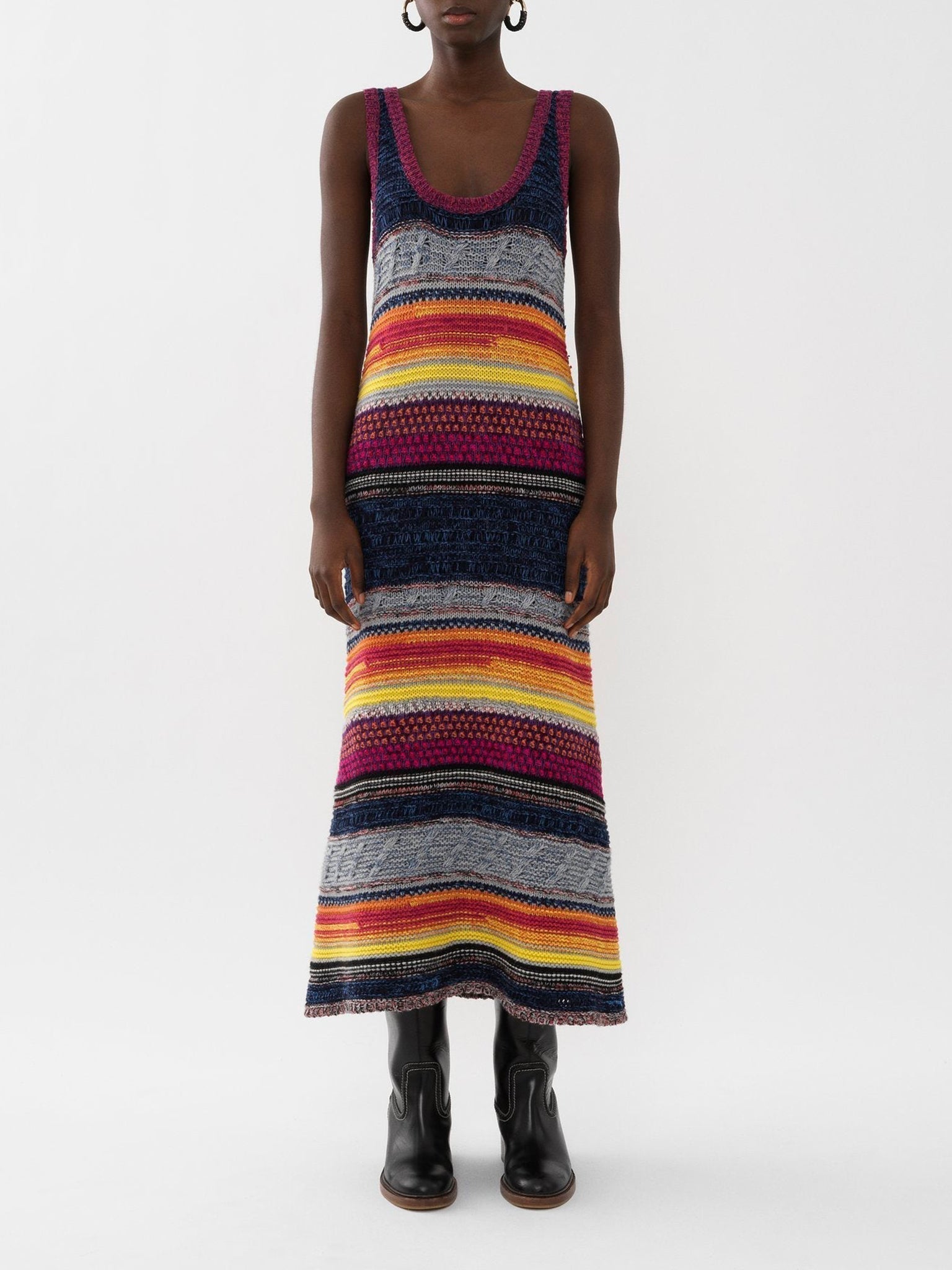 Robe sans manches en cachemire - Multicolor