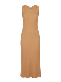 Robe sans manche en laine côtelé - Worn Brown