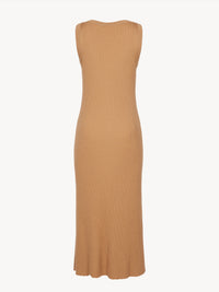 Robe sans manche en laine côtelé - Worn Brown