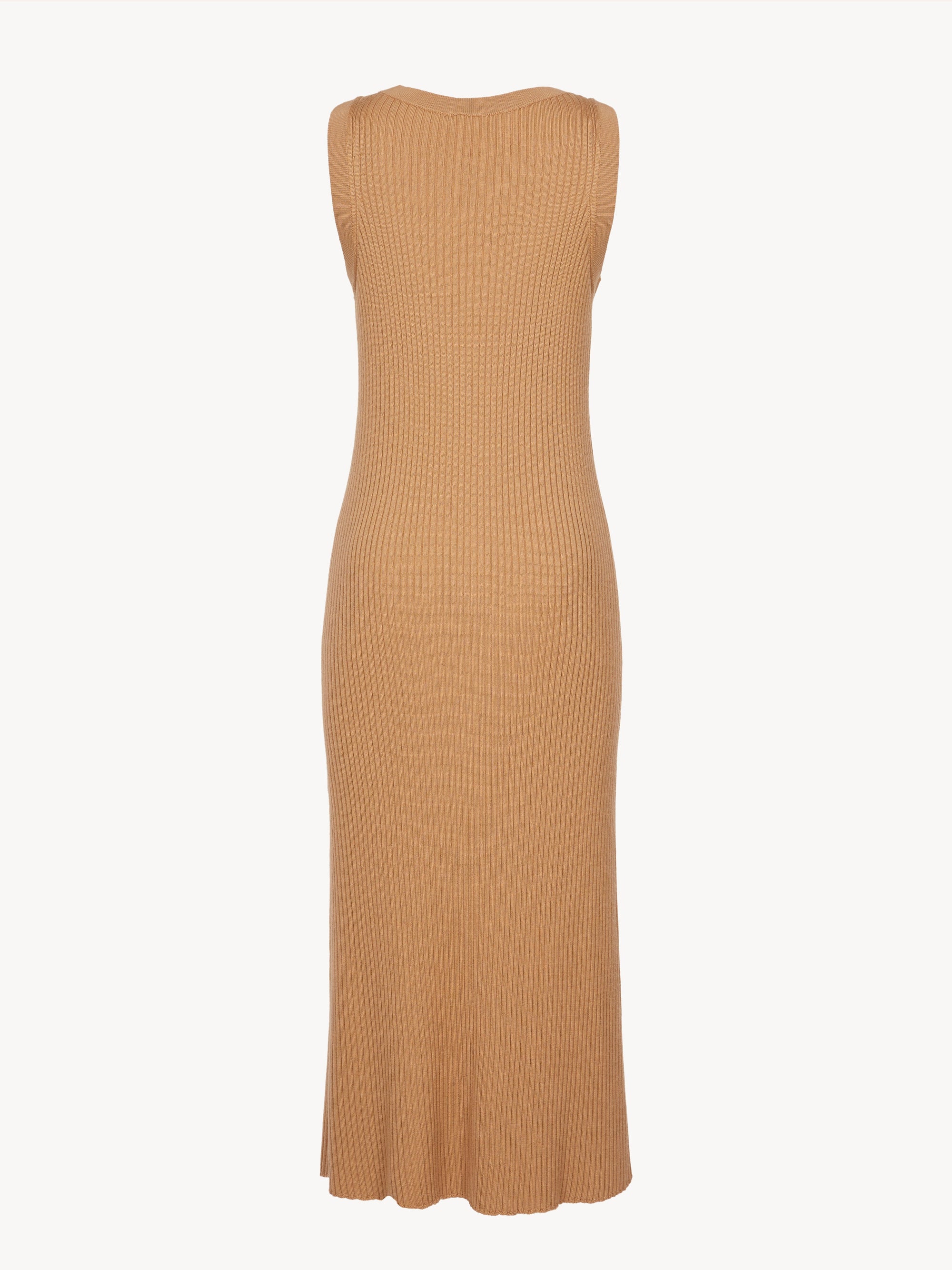 Robe sans manche en laine côtelé - Worn Brown