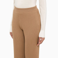 Pantalon finement côtelé en laine - Worn Brown